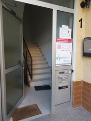 Eingang zur Beratungsstelle Bürgermeister-Keßler-Platz 1 in Lohr