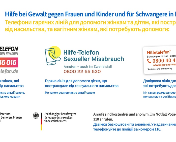 Übersicht Hilfeangebote für Frauen und Kinder - Ukraine Flüchtlinge